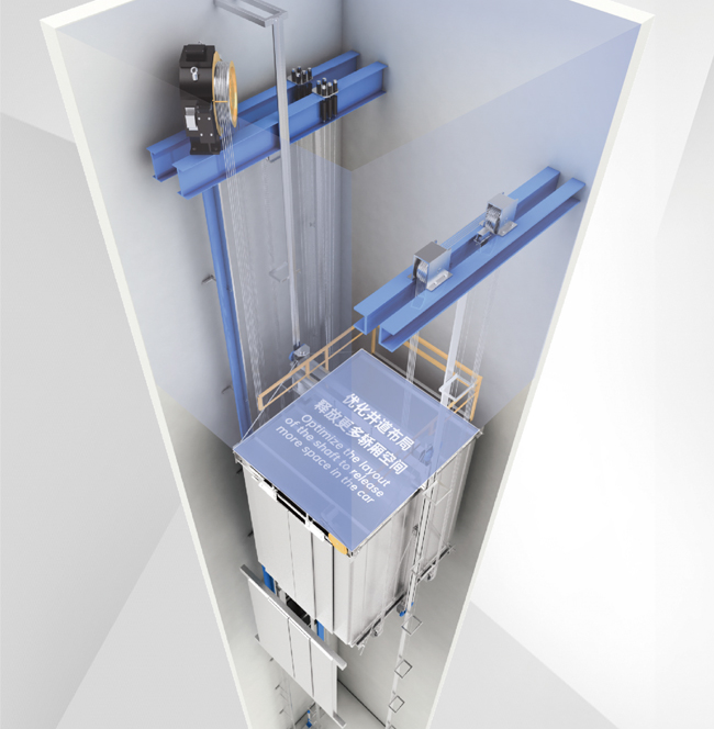 Machine roomless freight elevator